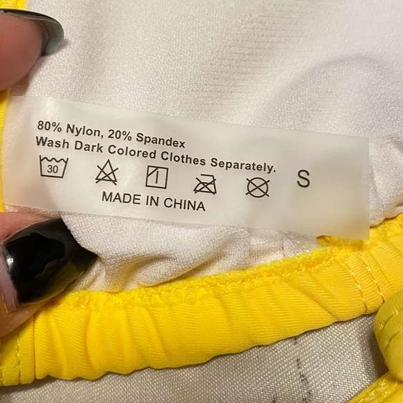SHEIN Yellow two piece string bikini size S - Picture 5 of 5